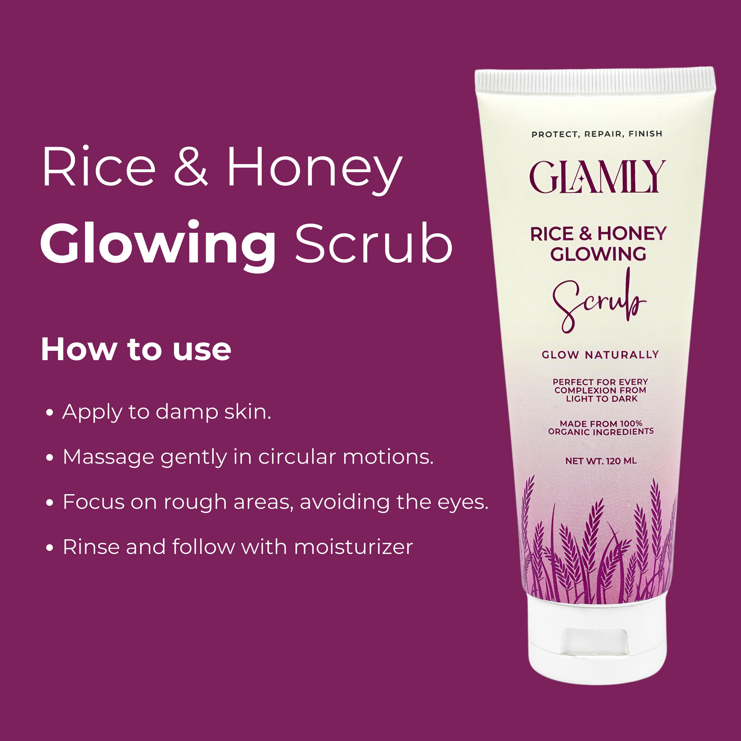Rice and Honey Glowing Scrub Exfoliate and Smooth Skin