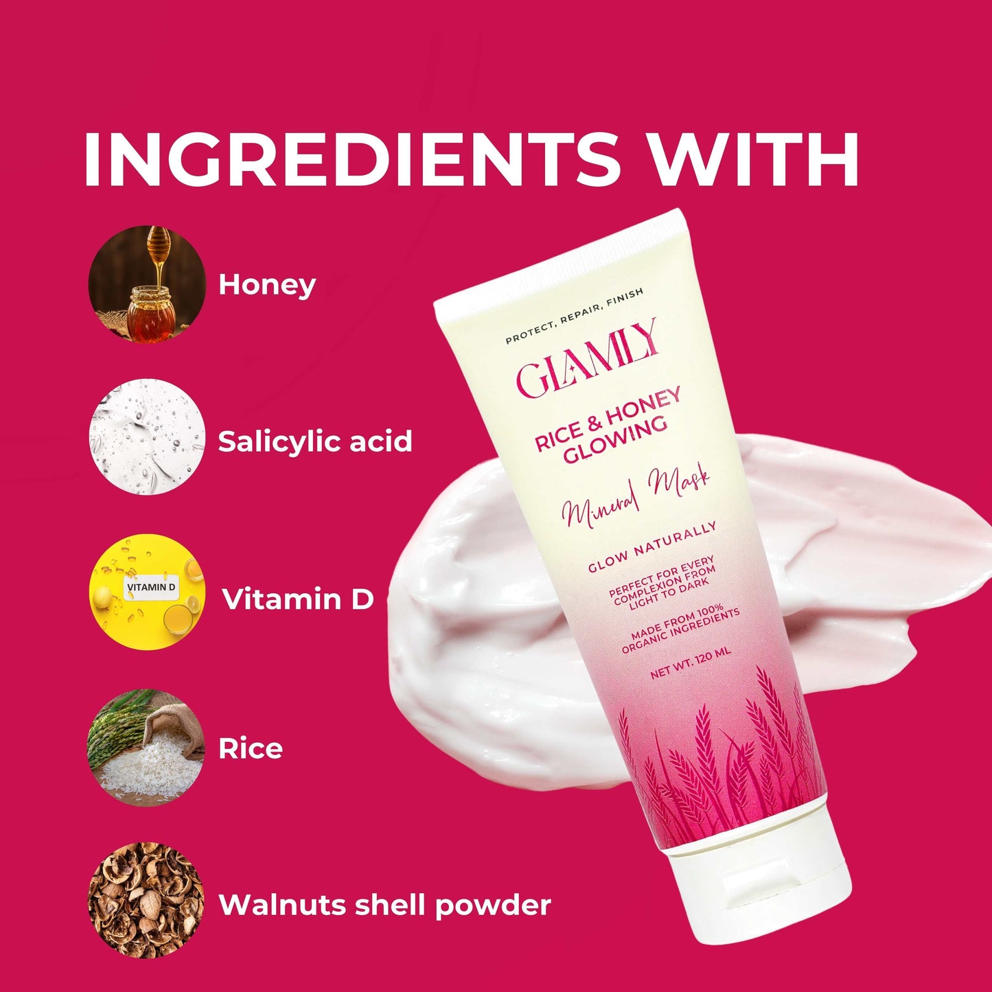 Rice and Honey Mineral Mask Detox and Pore Tightening