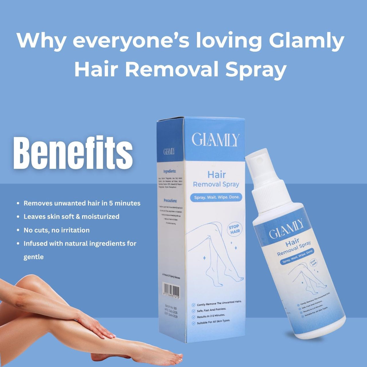 Glamly Hair Removal Spray - 2