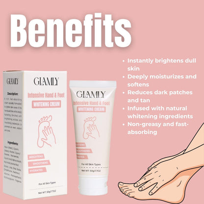 Glamly Intensive Hand & Foot Whitening Cream - 2