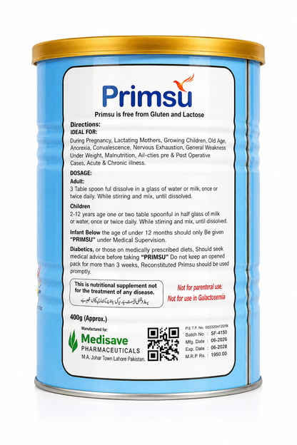 Primsu Balanced Diet Supplement Vanilla Flavour 400g - 4