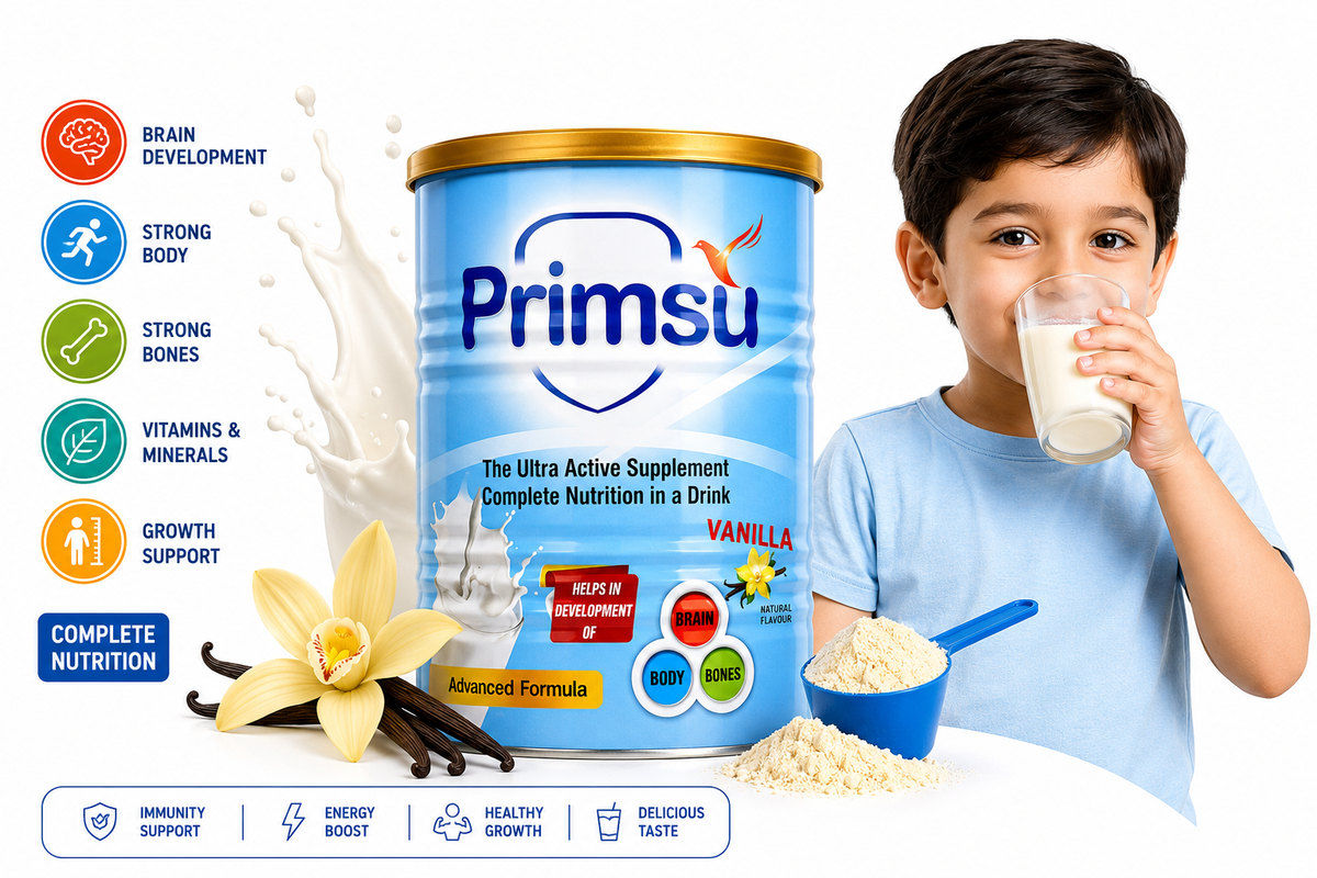 Primsu Balanced Diet Supplement Vanilla Flavour 400g - 6
