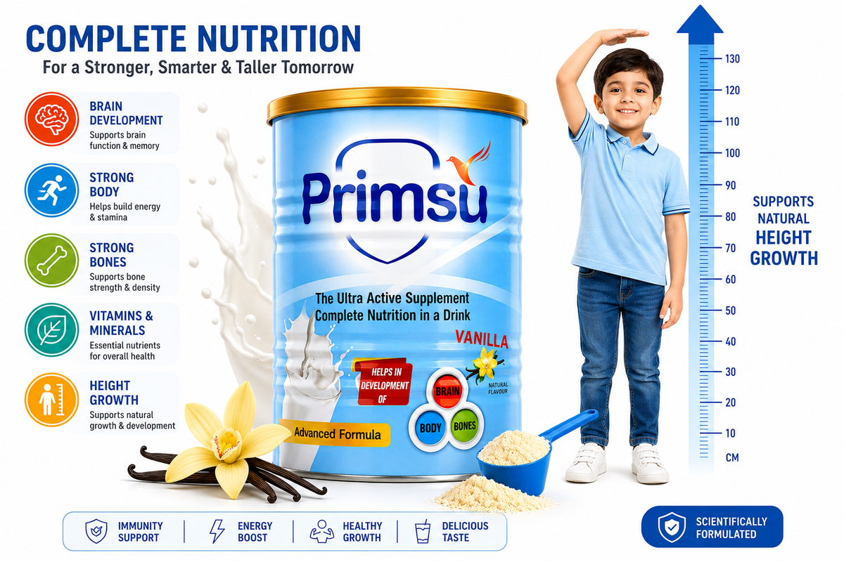 Primsu Balanced Diet Supplement Vanilla Flavour 400g - 7