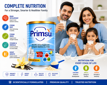 Primsu Balanced Diet Supplement Vanilla Flavour 400g - 8