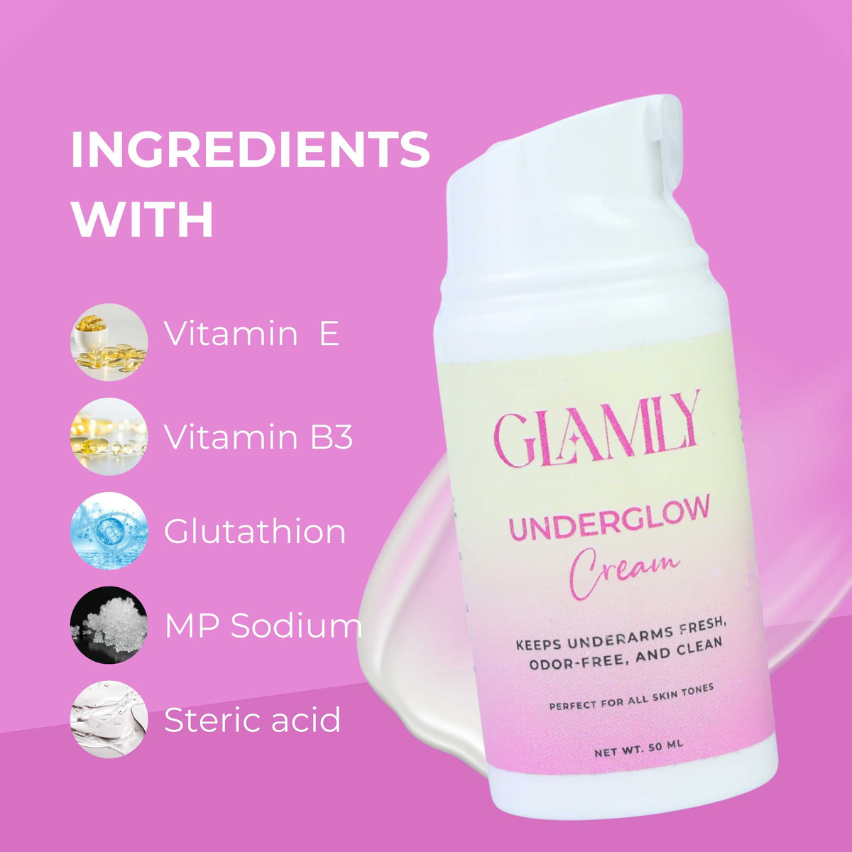 Underarm Glow Cream Bright and Fresh Skin - 4